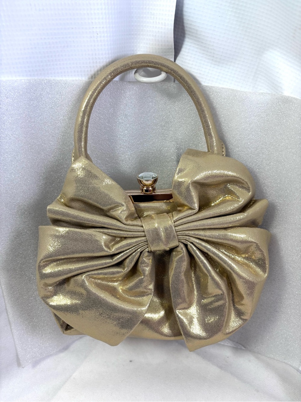 Nina Sm Bow Frame C/B Bag. Gold.